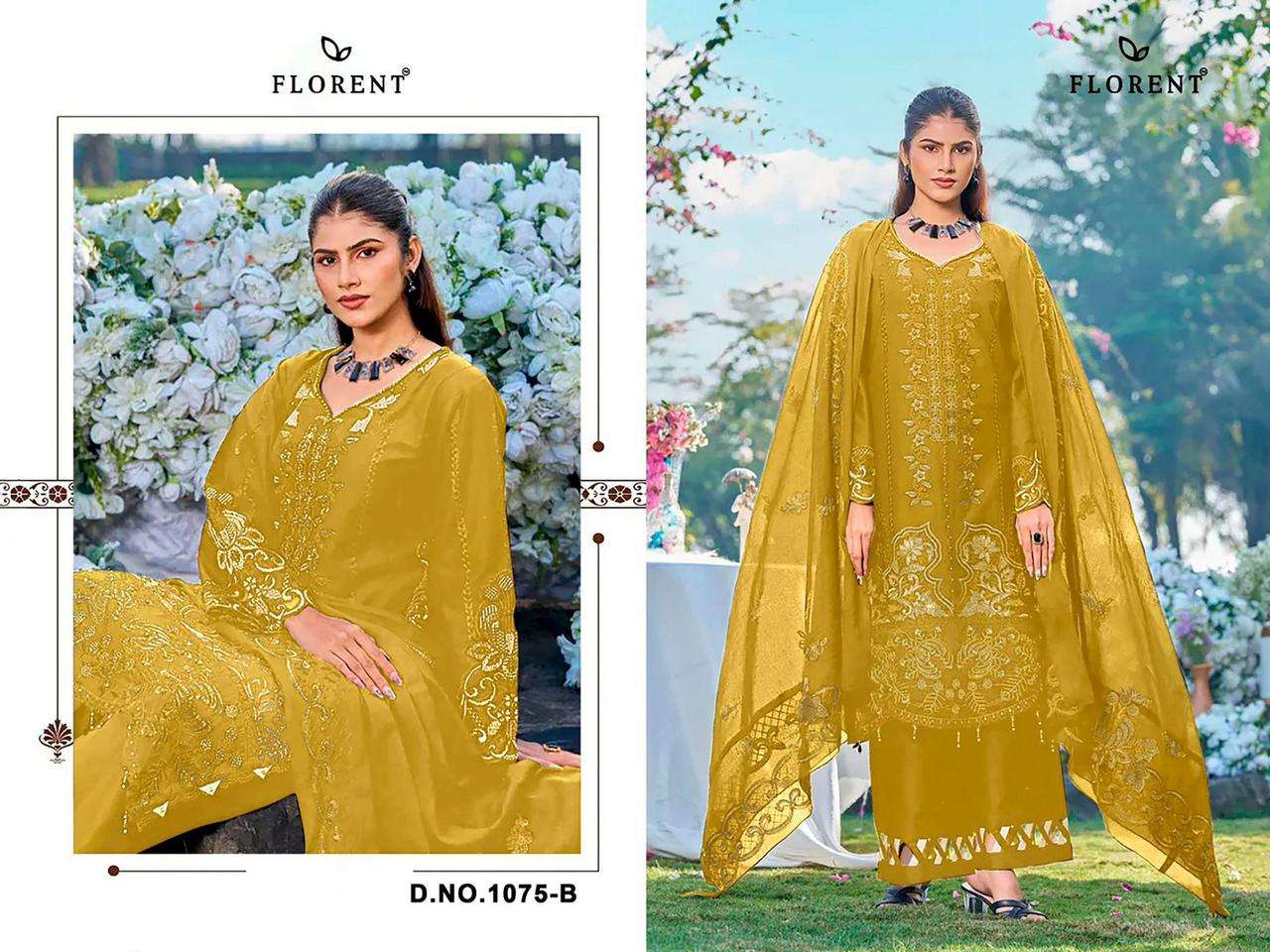 FLORENT 1075 A TO D SERIES CAMBRIC COTTON EMBROIDERY PAKISTANI DRESSES-00062