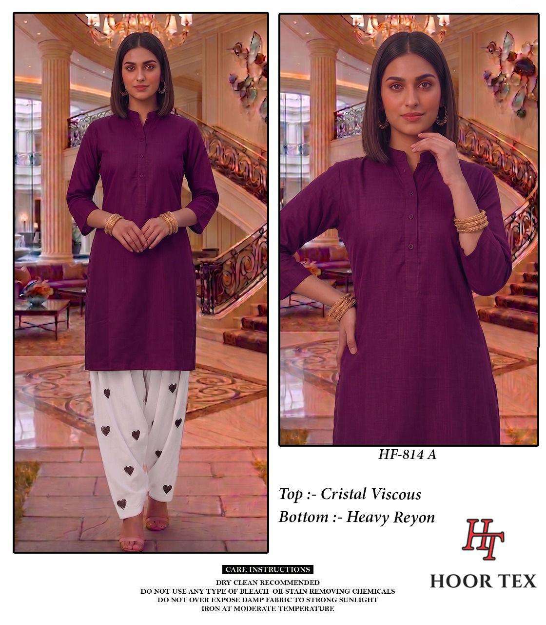 HOOR TEX HF-814 A TO D SERIES CRYSTAL VISCOSE STITCHED PRINTED DRESSES-00020