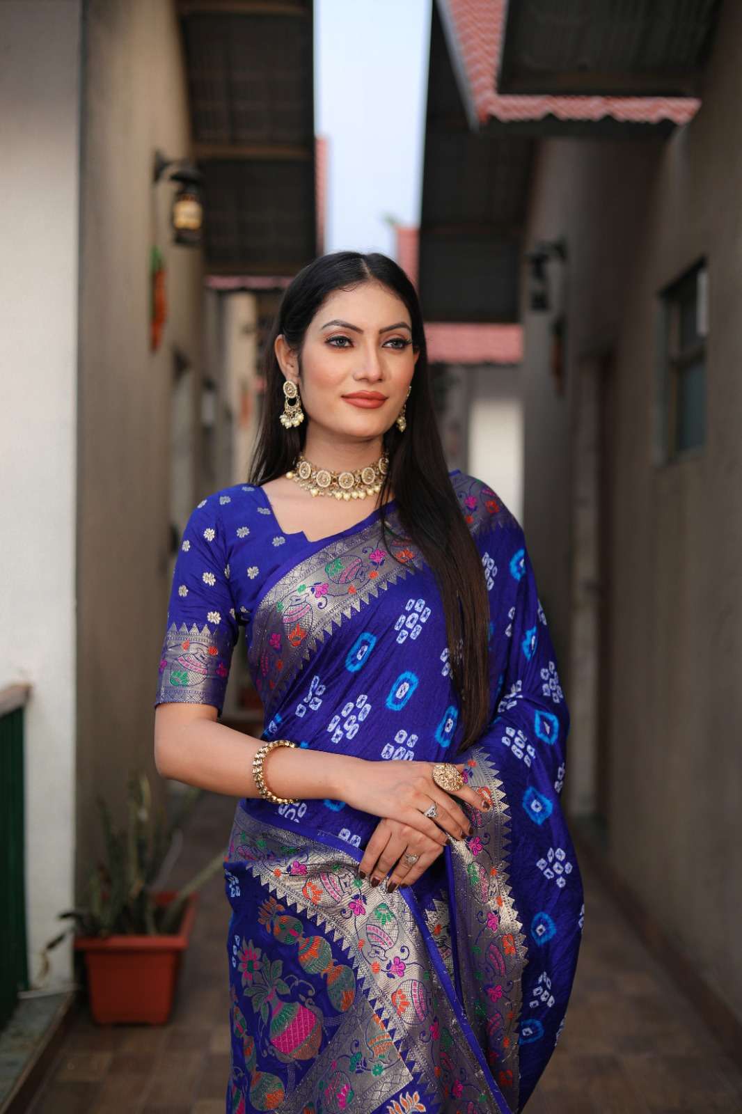 KALASH BY ASLIWHOLESALE BANDHEJ SILK PREMIUM SAREES - 00125
