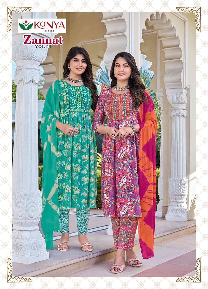 KANYA KART ZANNAT VOL-11 11001 TO 11010 SERIES CAPSULE PRINTED DRESSES SET-00320