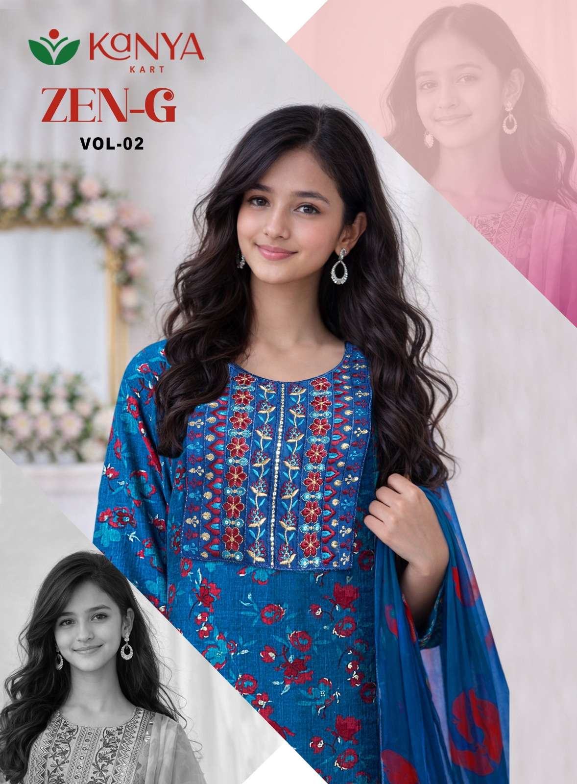 KANYA KART ZEN-G VOL-2 2001 TO 2010 SERIES CAPSULE PRINTED DRESSES SET-00320
