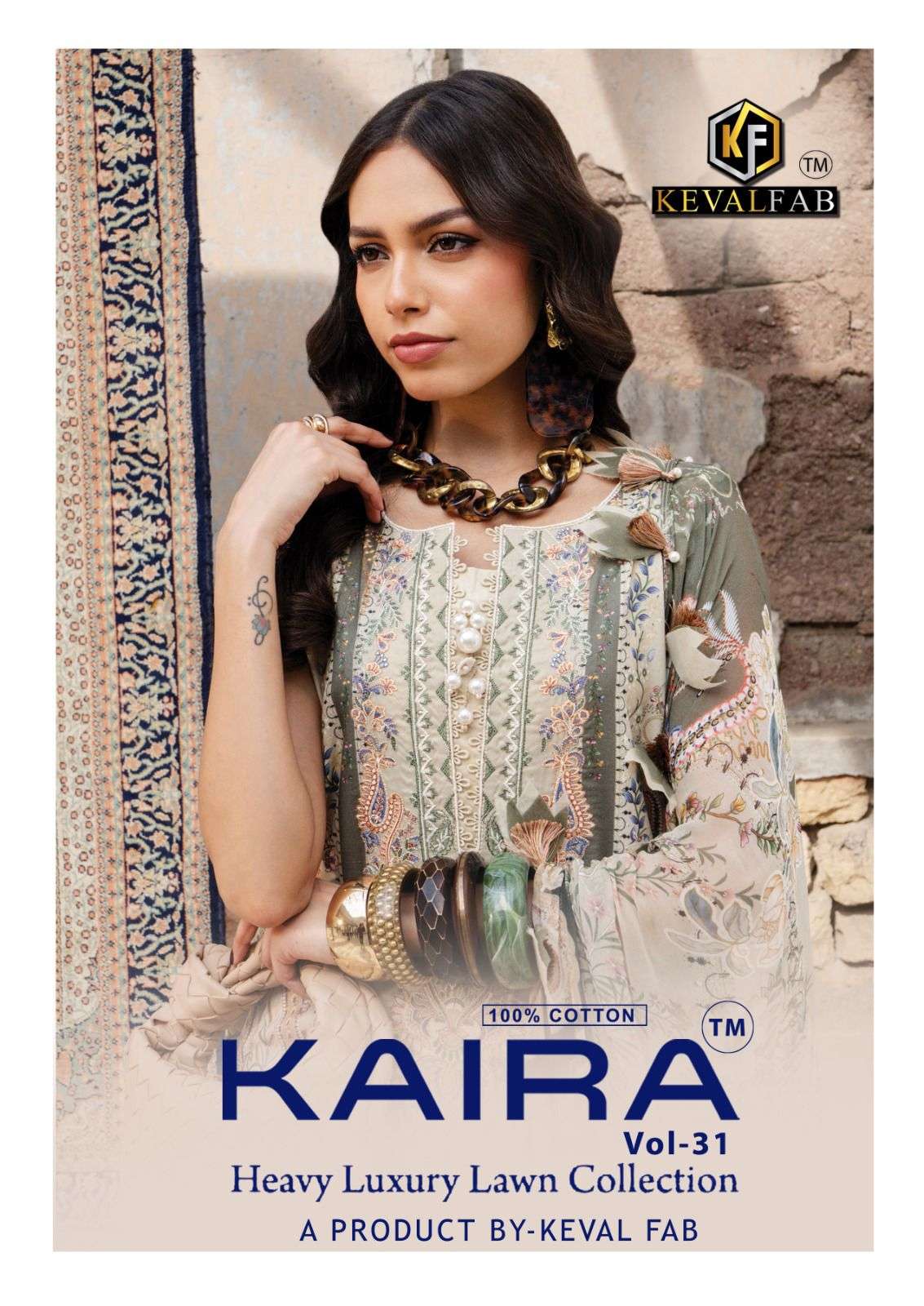 KEVAL FAB KAIRA VOL-31 31001 TO 31006 SERIES COTTON PRINTED PAKISTANI DRESSES-00062