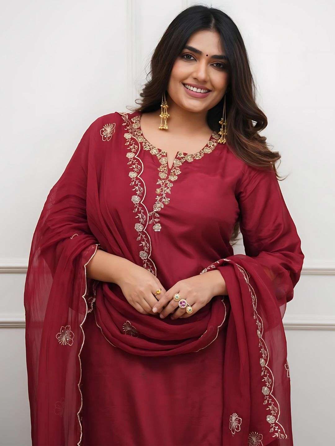 KF-2106 BY 00264SLIWHOLESALE ROMAN SILK EMBROIDERY STITCHED DRESSES - 00264