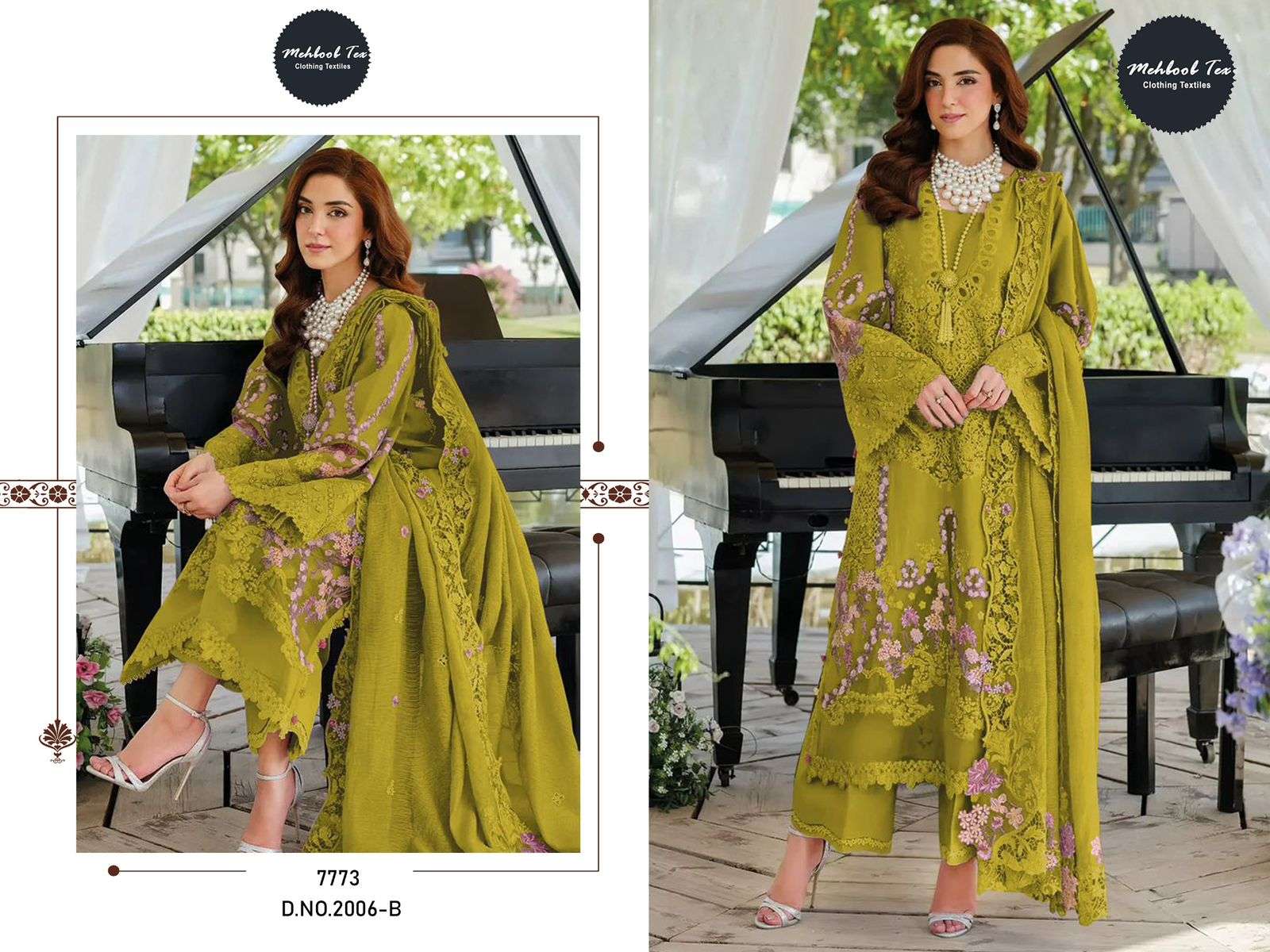 MEHBOOB TEX OMBRE VOL-11 A TO D SERIES COTTON EMBROIDERY PAKISTANI DRESSES SET-00071