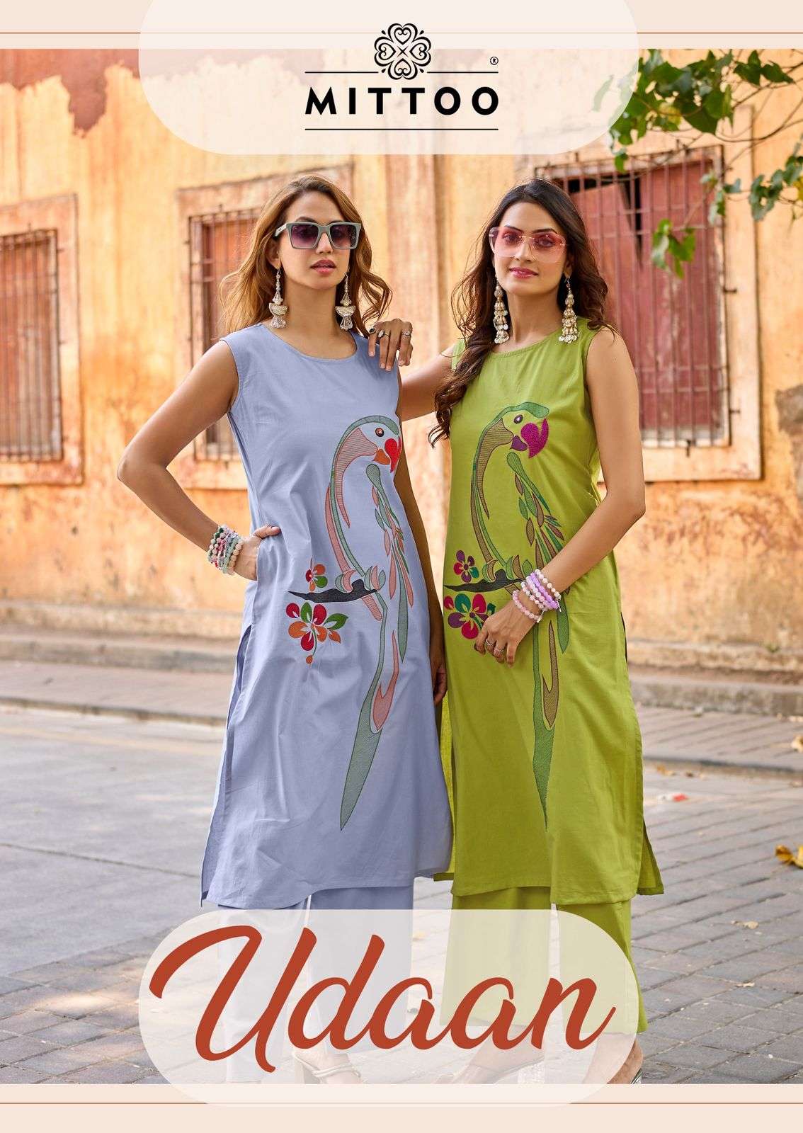 MITTOO UDAAN 3001 TO 3006 SERIES COTTON PRINTED STITCHED KURTIS SET-00014