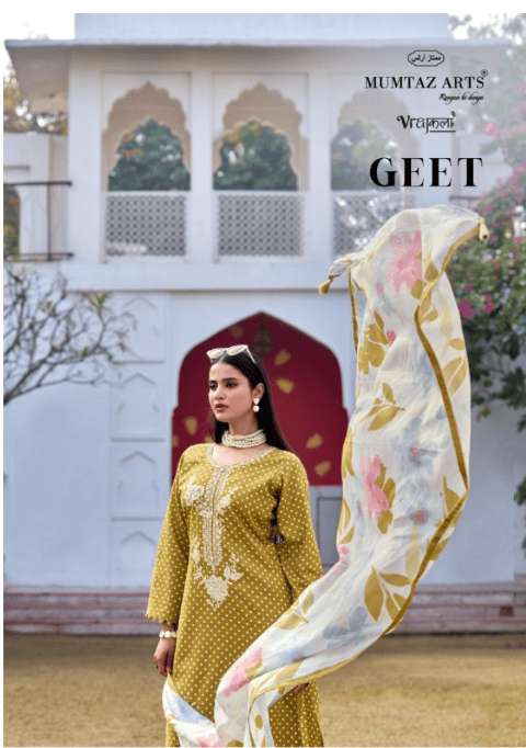 MUMTAZ ARTS GEET 01 TO 06 SERIES VISCOSE JAAM PRINTED PAKISTANI DRESSES SET-00011