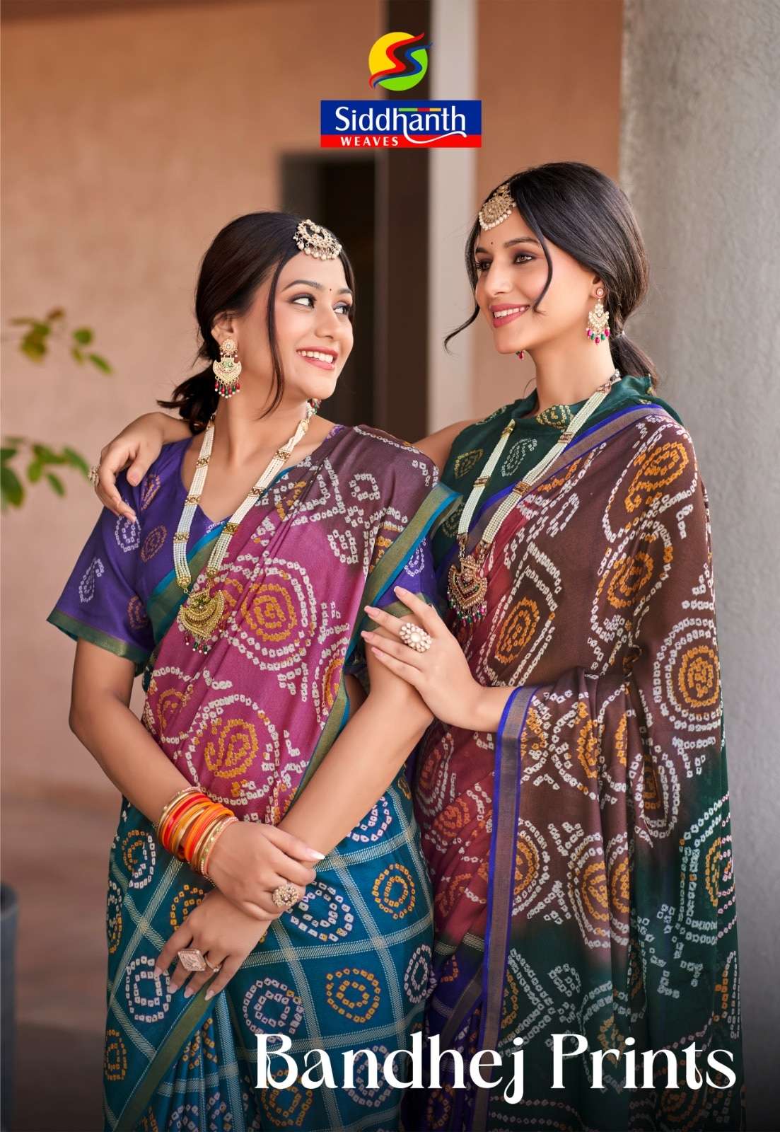 SIDDHANTH BANDHEJ PRINTS 8001 TO 8009 SERIES COTTON PRINTED SAREES-00196