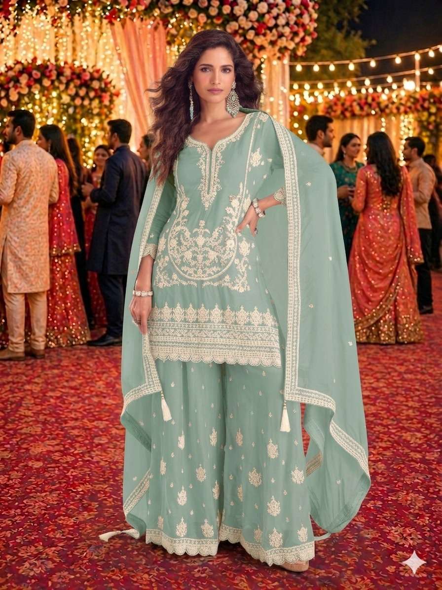 SIKHA HIT VOL-6 BY ASLIWHOLESALE CHINON WITH EMBROIDERY SEQUNCE WORK DRESSES - 00265