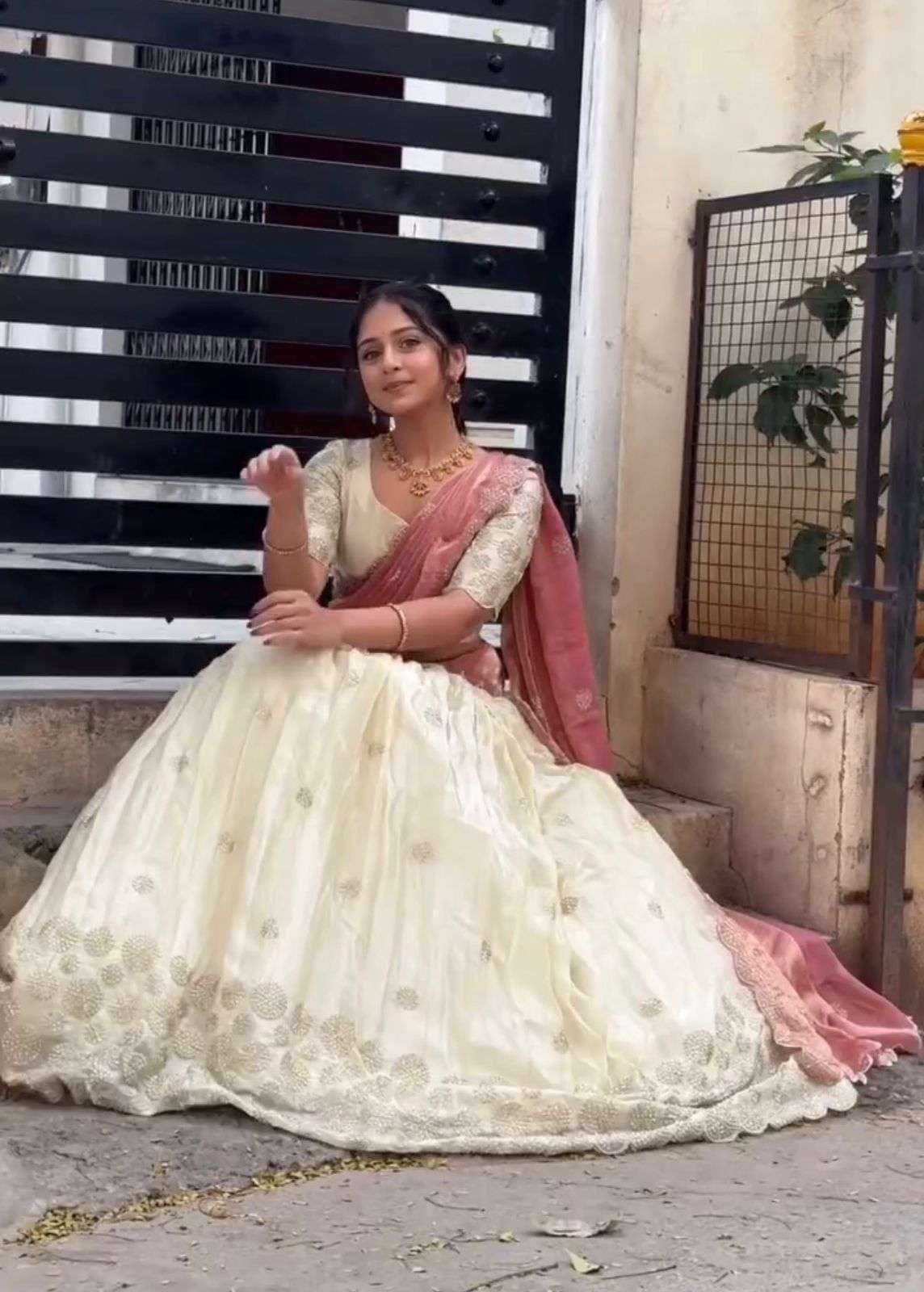 TAPI-321 BY ASLIWHOLESALE CHINON EMBROIDERY LEHENGAS - 00185