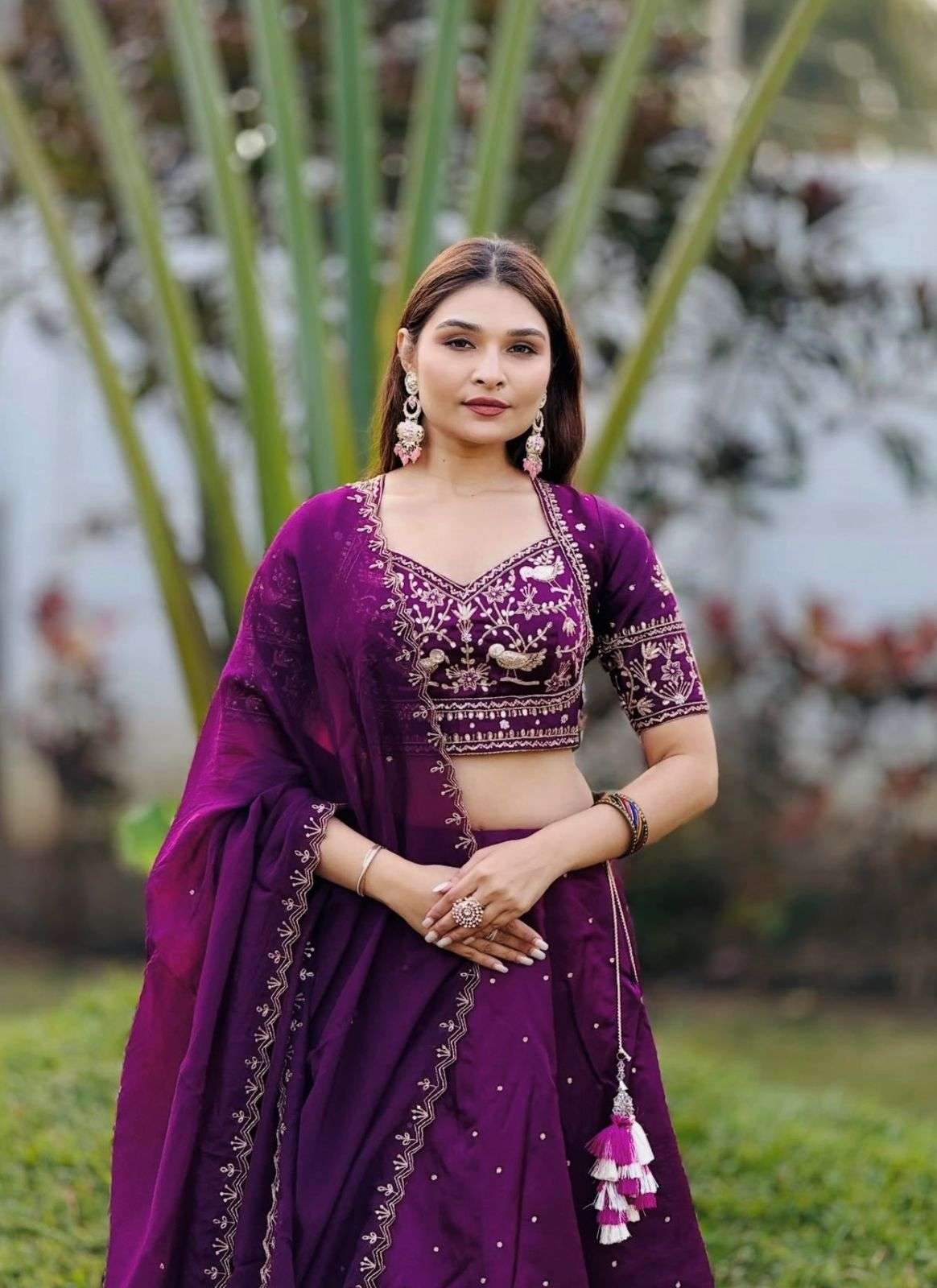 TAPI-322 BY ASLIWHOLESALE CHINON EMBROIDERY LEHENGAS - 00185