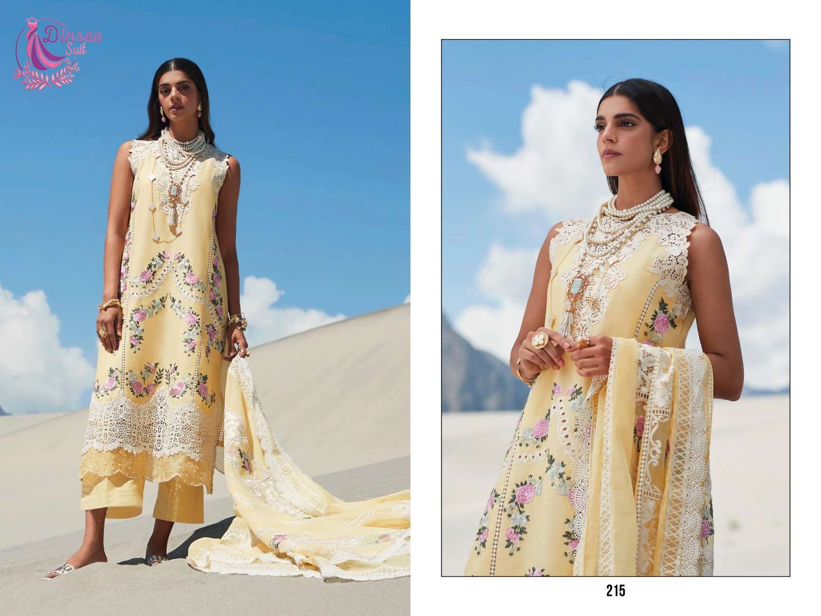 CRIMSON SUMMER COLLECTION VOL1 BY DINSAA SUIT HEAVY COTTON PAKISTANI