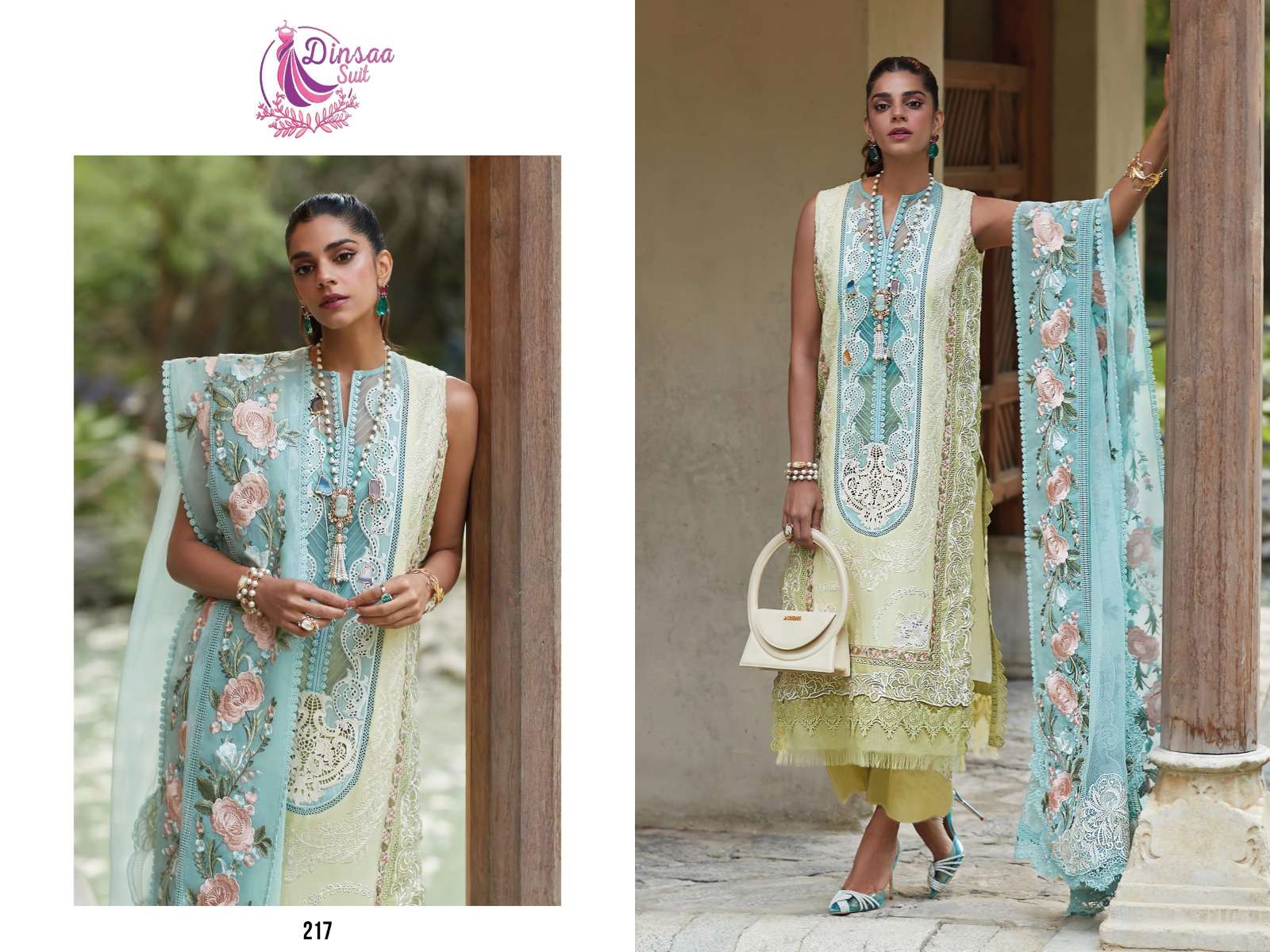 CRIMSON SUMMER COLLECTION VOL1 BY DINSAA SUIT HEAVY COTTON PAKISTANI